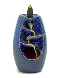 Blue Ceramic Back Flow Incense Burner